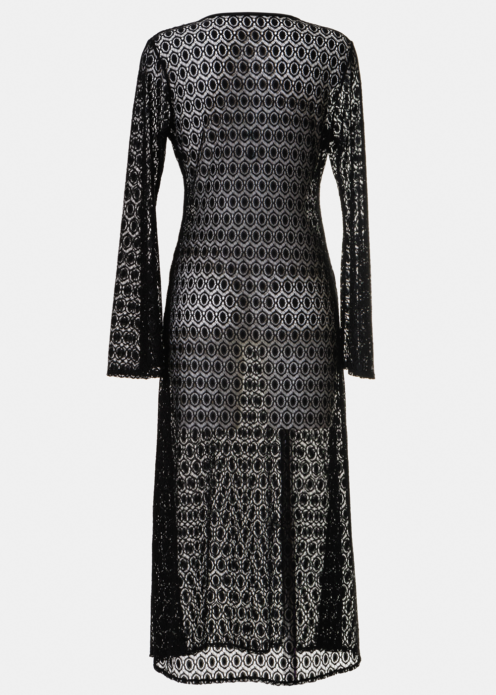 Long Sleeved Knitted Beachwear w/ Ring Detail